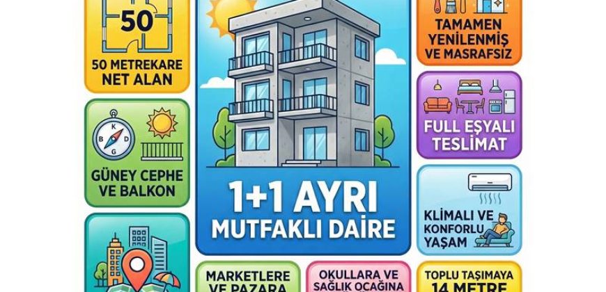 Altınoluk Satılık Daire | Ayrı Mutfaklı, Eşyalı ve Masrafsız